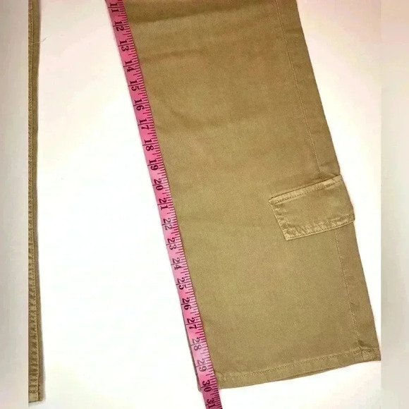 Zara Womens Mid Waist Adjustable Strap Cargo Pants Size- 2  ( 26 ) - Picture 5 of 9